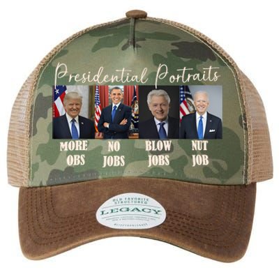 Presidential Portraits Trump More Jobs Obama No Jobs Bush Legacy Tie Dye Trucker Hat