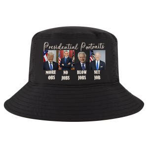 Presidential Portraits Trump More Jobs Obama No Jobs Bush Cool Comfort Performance Bucket Hat