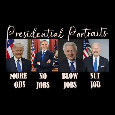 Presidential Portraits Trump More Jobs Obama No Jobs Bush T-Shirt