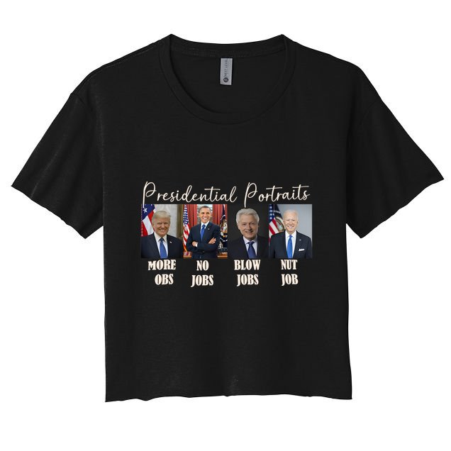 Presidential Portraits Trump More Jobs Obama No Jobs Bush Crop Top