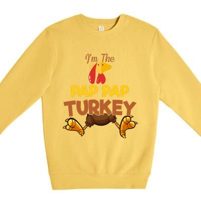 Pap Pap Turkey Matching Family Group Thanksgiving Gifts  Premium Crewneck Sweatshirt