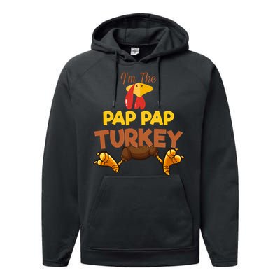 Pap Pap Turkey Matching Family Group Thanksgiving Gifts  Performance Fleece Hoodie