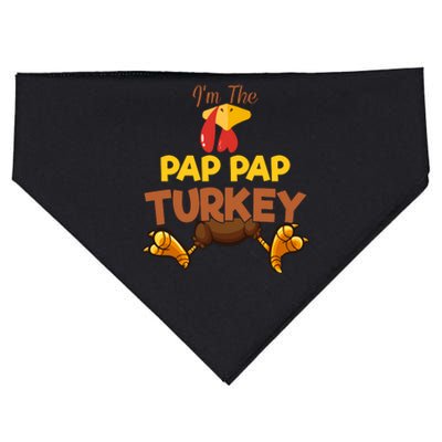 Pap Pap Turkey Matching Family Group Thanksgiving Gifts  USA-Made Doggie Bandana