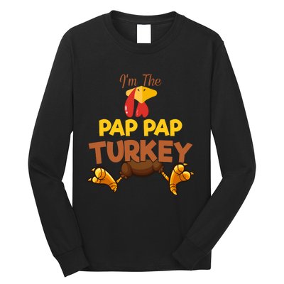 Pap Pap Turkey Matching Family Group Thanksgiving Gifts  Long Sleeve Shirt