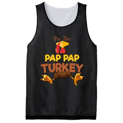 Pap Pap Turkey Matching Family Group Thanksgiving Gifts  Mesh Reversible Basketball Jersey Tank