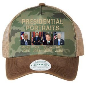 Presidential Portraits Trump More Jobs Funny Political Legacy Tie Dye Trucker Hat