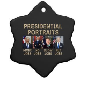 Presidential Portraits Trump More Jobs Funny Political Ceramic Star Ornament