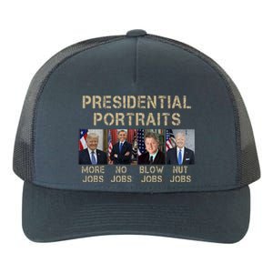 Presidential Portraits Trump More Jobs Funny Political Yupoong Adult 5-Panel Trucker Hat