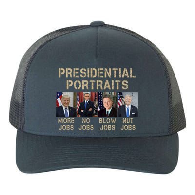 Presidential Portraits Trump More Jobs Funny Political Yupoong Adult 5-Panel Trucker Hat