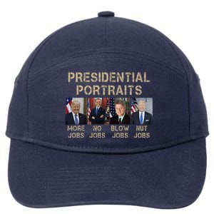 Presidential Portraits Trump More Jobs Funny Political 7-Panel Snapback Hat