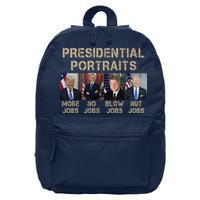 Presidential Portraits Trump More Jobs Funny Political 16 in Basic Backpack
