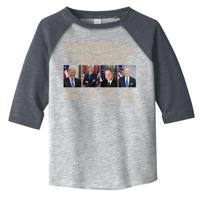 Presidential Portraits Trump More Jobs Funny Political Toddler Fine Jersey T-Shirt