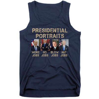 Presidential Portraits Trump More Jobs Funny Political Tank Top