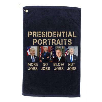 Presidential Portraits Trump More Jobs Funny Political Golf Towel