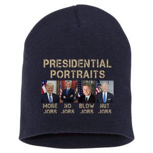 Presidential Portraits Trump More Jobs Funny Political Short Acrylic Beanie