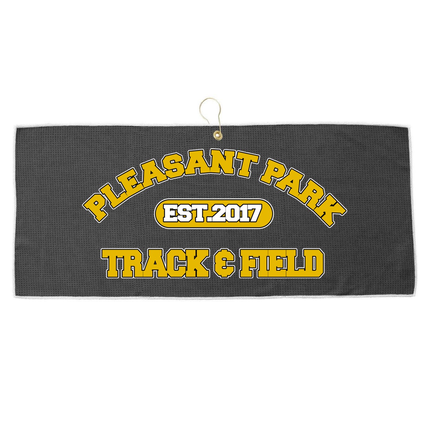 Pleasant Park Track And Field Large Microfiber Waffle Golf Towel