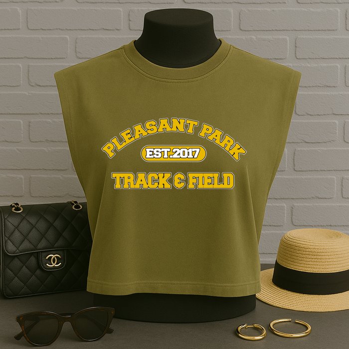 Pleasant Park Track And Field Garment-Dyed Women's Muscle Tee