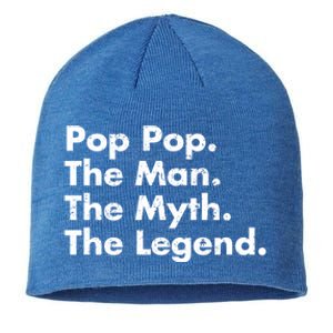 Pop Pop The The Myth The Legend Dad Grandpa Gift Sustainable Beanie