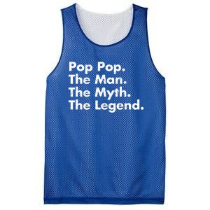 Pop Pop The The Myth The Legend Dad Grandpa Gift Mesh Reversible Basketball Jersey Tank