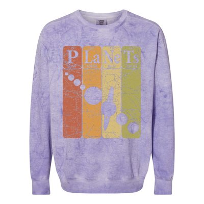 Planets Periodic Table Elements Solar System Planets Colorblast Crewneck Sweatshirt