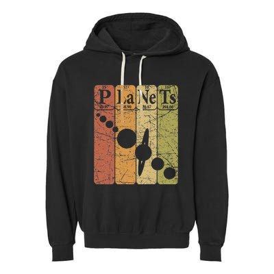 Planets Periodic Table Elements Solar System Planets Garment-Dyed Fleece Hoodie