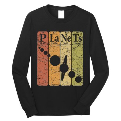 Planets Periodic Table Elements Solar System Planets Long Sleeve Shirt