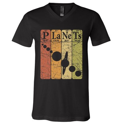 Planets Periodic Table Elements Solar System Planets V-Neck T-Shirt