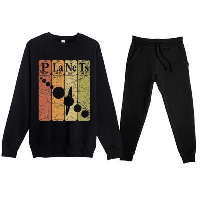 Planets Periodic Table Elements Solar System Planets Premium Crewneck Sweatsuit Set