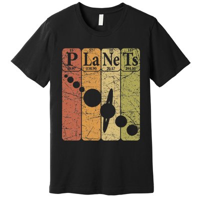 Planets Periodic Table Elements Solar System Planets Premium T-Shirt