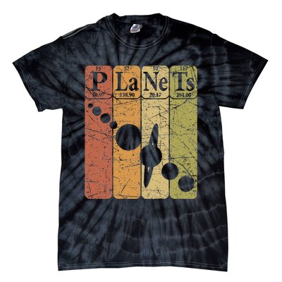 Planets Periodic Table Elements Solar System Planets Tie-Dye T-Shirt