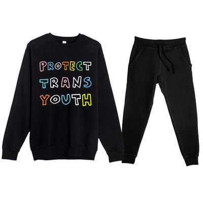 Protect Protect Transg Lgbt Pride Premium Crewneck Sweatsuit Set