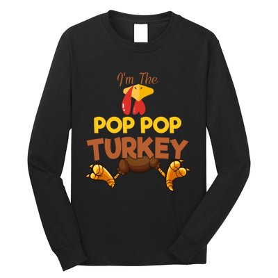 Pop Pop Turkey Matching Family Group Thanksgiving Gifts  Long Sleeve Shirt