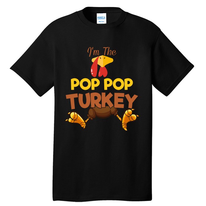 Pop Pop Turkey Matching Family Group Thanksgiving Gifts  Tall T-Shirt