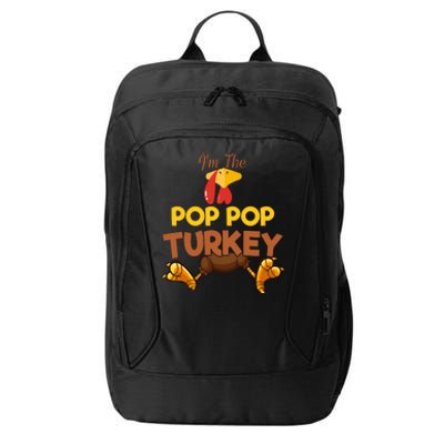 Pop Pop Turkey Matching Family Group Thanksgiving Gifts  City Backpack