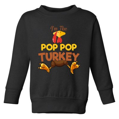 Pop Pop Turkey Matching Family Group Thanksgiving Gifts  Toddler Sweatshirt