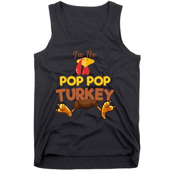 Pop Pop Turkey Matching Family Group Thanksgiving Gifts  Tank Top