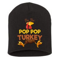 Pop Pop Turkey Matching Family Group Thanksgiving Gifts  Short Acrylic Beanie