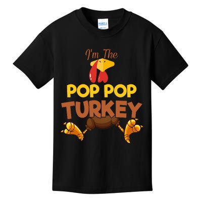 Pop Pop Turkey Matching Family Group Thanksgiving Gifts  Kids T-Shirt