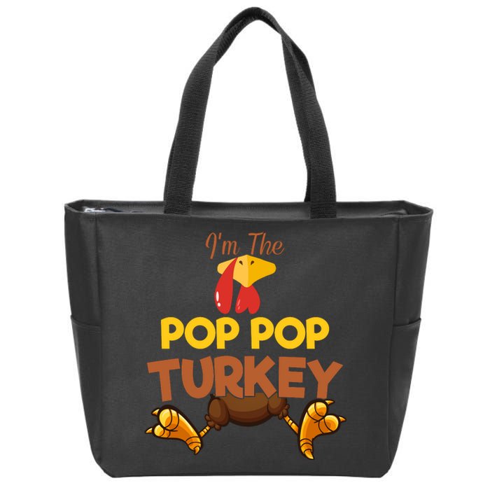 Pop Pop Turkey Matching Family Group Thanksgiving Gifts  Zip Tote Bag