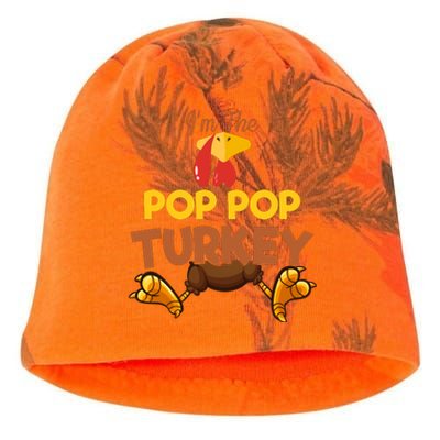 Pop Pop Turkey Matching Family Group Thanksgiving Gifts  Kati - Camo Knit Beanie