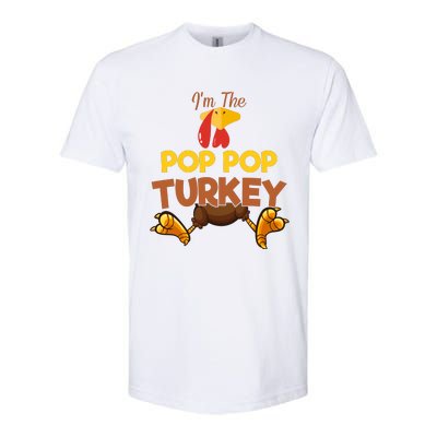 Pop Pop Turkey Matching Family Group Thanksgiving Gifts  Softstyle CVC T-Shirt