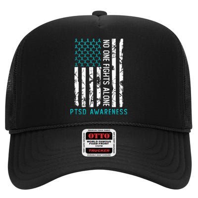 PTSD Post Traumatic Stress Disorder Awareness Support High Crown Mesh Back Trucker Hat