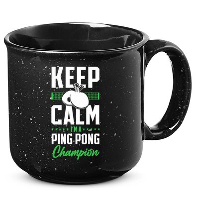 Ping Pong Table Tennis Keep Calm I'M A Ping Pong Champion Premium 15oz Campfire Ceramic Mug