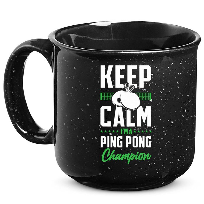 Ping Pong Table Tennis Keep Calm I'M A Ping Pong Champion Premium 15oz Campfire Ceramic Mug