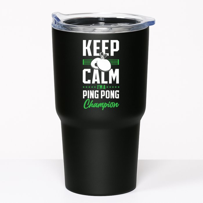 Ping Pong Table Tennis Keep Calm I'M A Ping Pong Champion Premium Tumbler