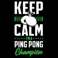 Ping Pong Table Tennis Keep Calm I'M A Ping Pong Champion Premium Cropped Pullover Crew