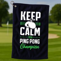 Ping Pong Table Tennis Keep Calm I'M A Ping Pong Champion Premium Golf Towel