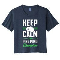 Ping Pong Table Tennis Keep Calm I'M A Ping Pong Champion Premium Crop Top