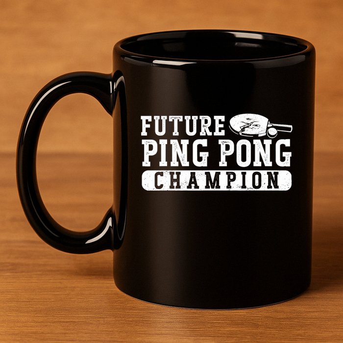 Ping Pong Table Tennis Future Ping Pong Champion 11oz C Handle Ceramic Mug