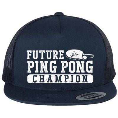 Ping Pong Table Tennis Future Ping Pong Champion Flat Bill Trucker Hat